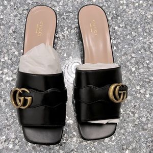New Authentic Gucci Women Double G slides 39.5